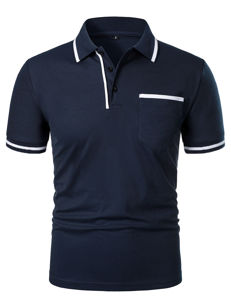 Men's Lapel Short Sleeve T-shirt