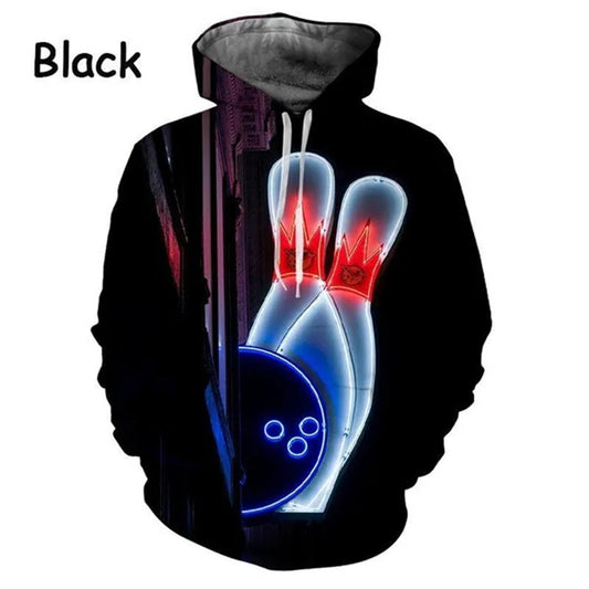 Bowling Men's Casual Hooded Sweater