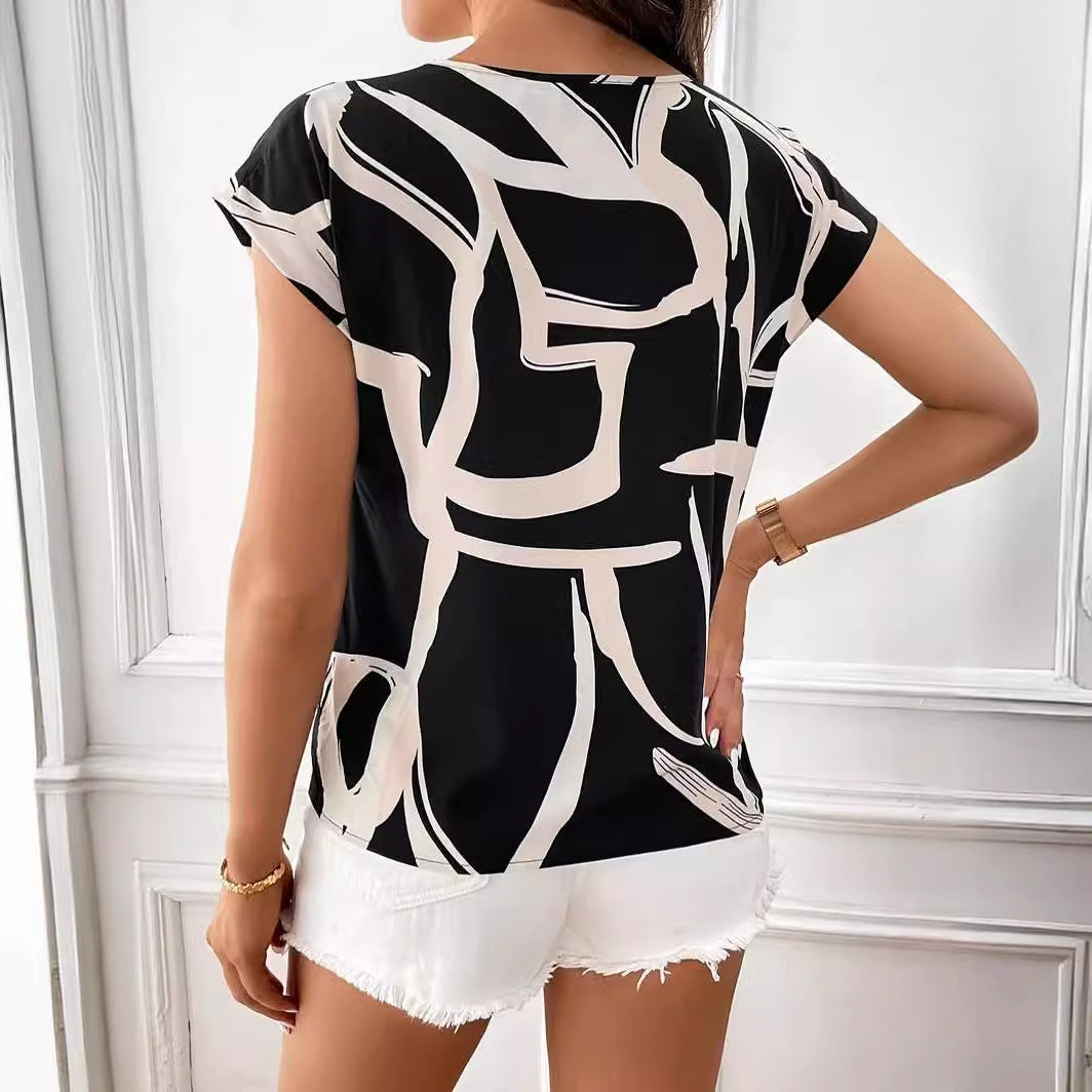 Women's Shoulder Short Sleeve Shirt