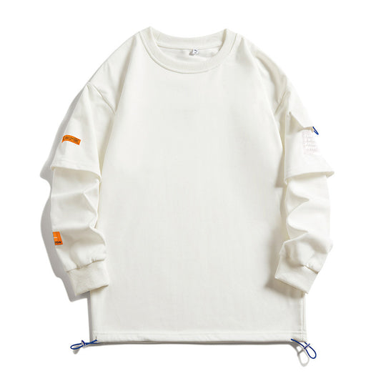 Long Sleeve Round Neck Lazy Style Sweatshirt