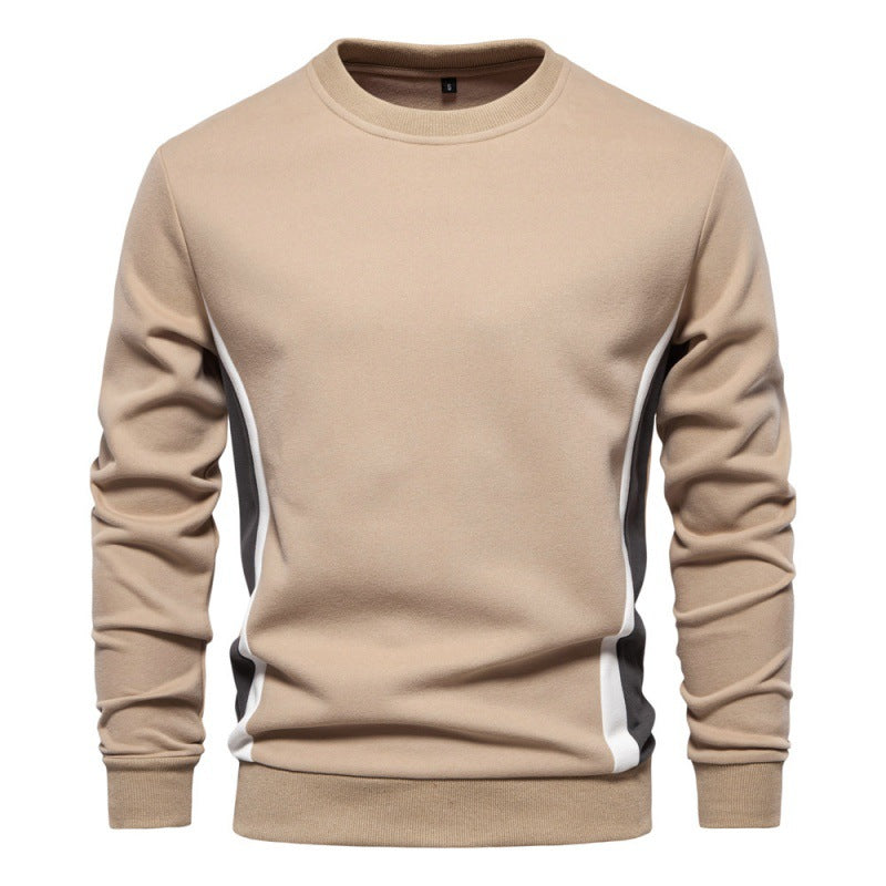 Men Slim Fit Long Sleeves Patchwork Sweatshirt
