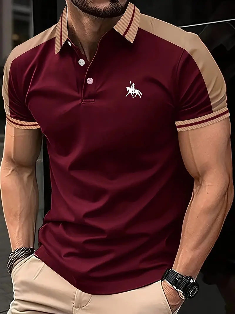 Men's Daily Lapel Short Sleeve T-Shirt