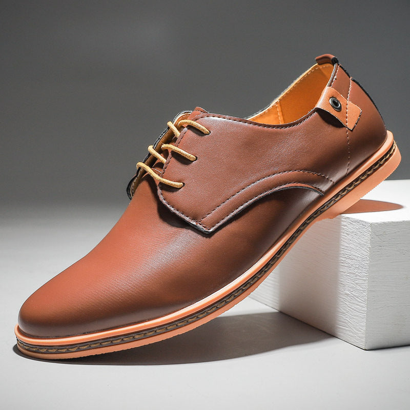 Men's Shoes Leather Surface Lace-up Pumps