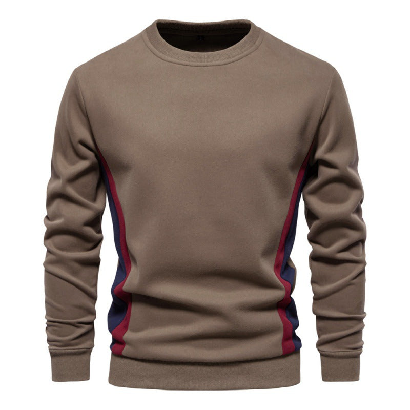 Men Slim Fit Long Sleeves Patchwork Sweatshirt