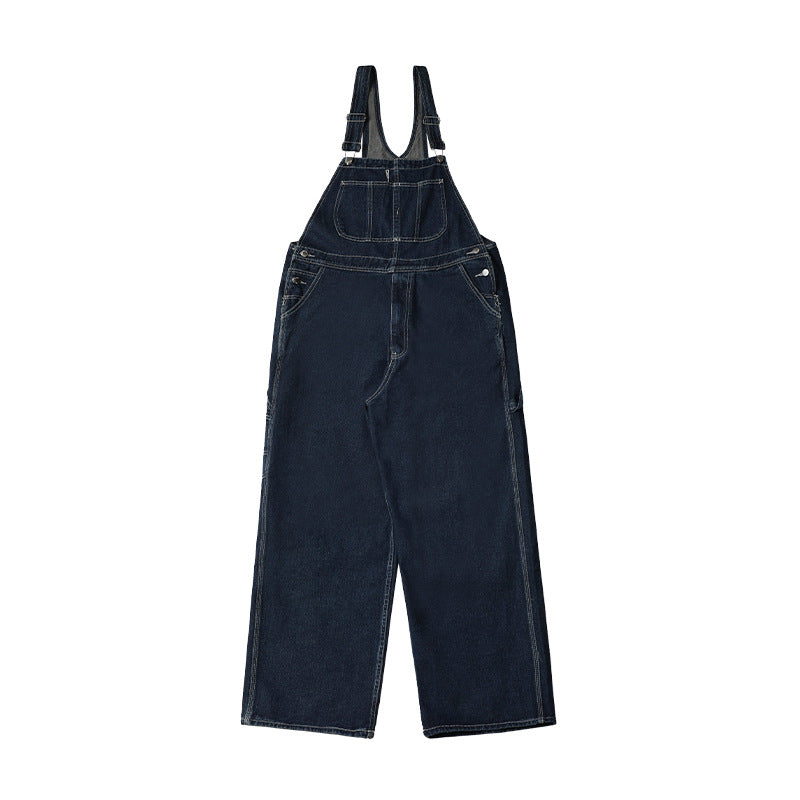 Japanese Men Style Straight-leg Working Bib Top