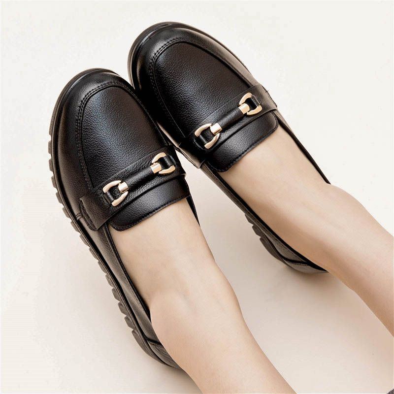 Soft Leather Middle-aged And Elderly Shoes