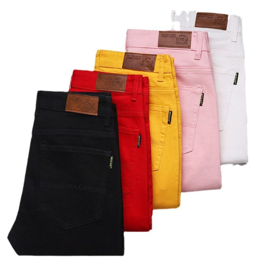 Men' Slim Fit Stretch All-matching Mid Waist Jeans