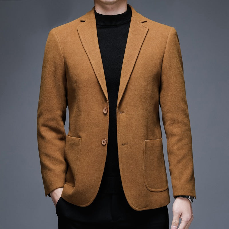 Men's Woolen Suit Thick Warm Jacket