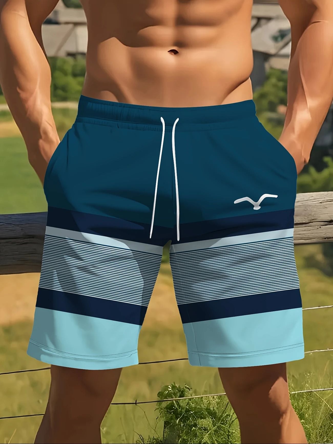 Micro-elastic Quick-drying Swimming Trunks