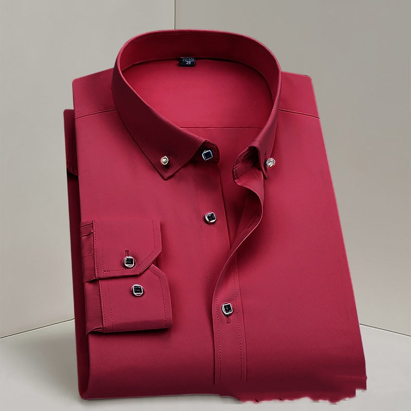 Formal Wear Men's Shirt Wedding Pure White