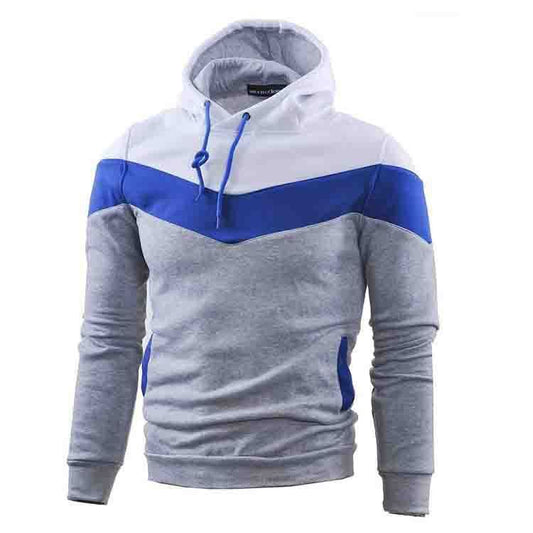 Men Stitching Sports Long-sleeved Hoodie
