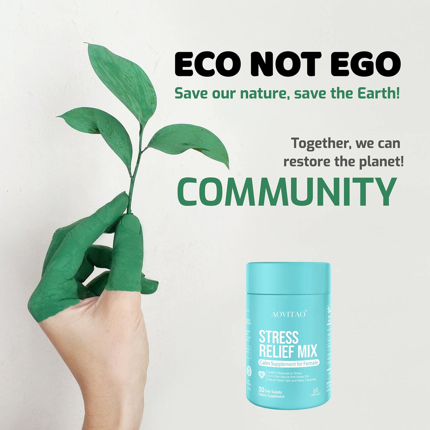 Women Supplement L-Theanine Stress Relief Pill