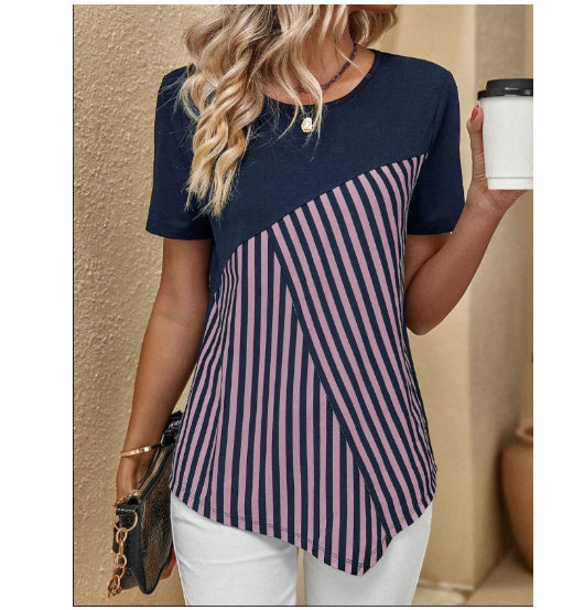 Women's Color Striped T-shirt