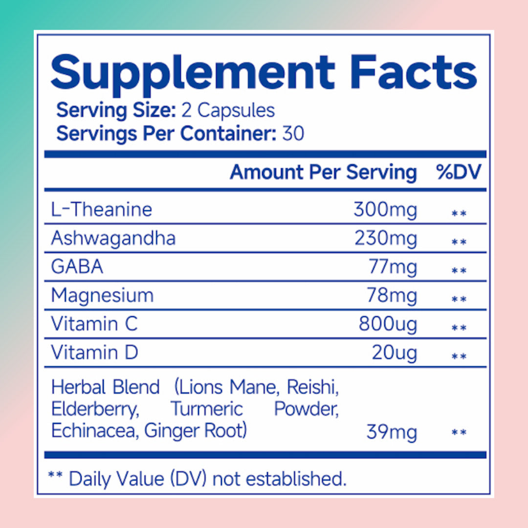 Women Supplement Stress Relief, Focus & Relax Pill