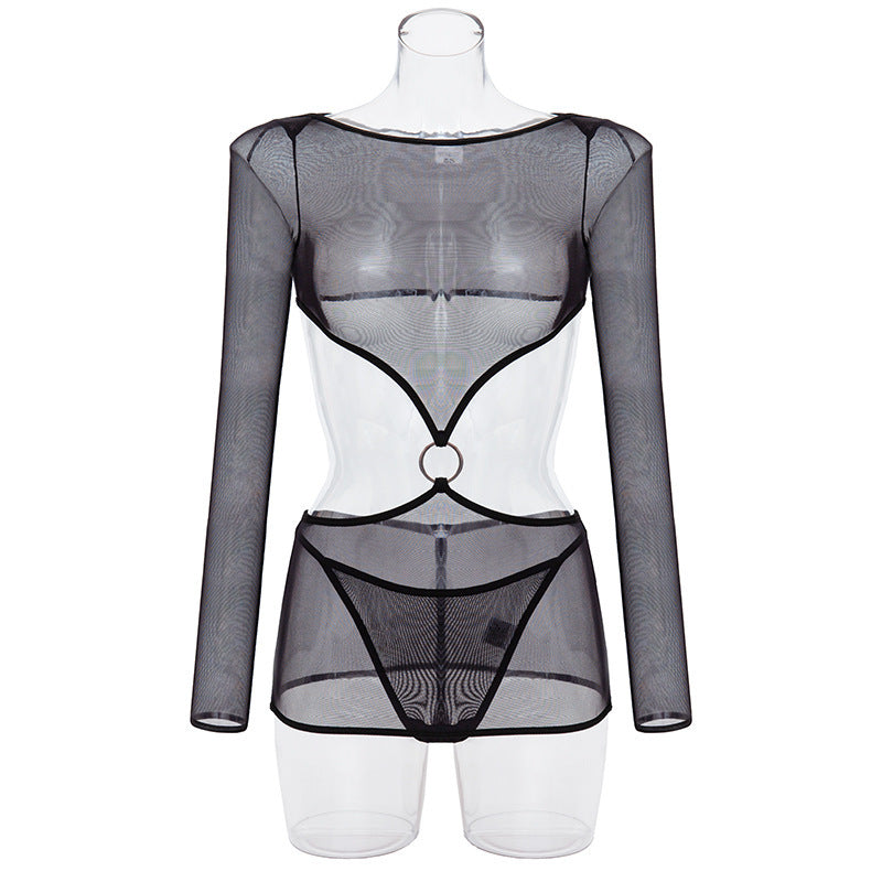 New Sheer Mesh Underwear Two-piece