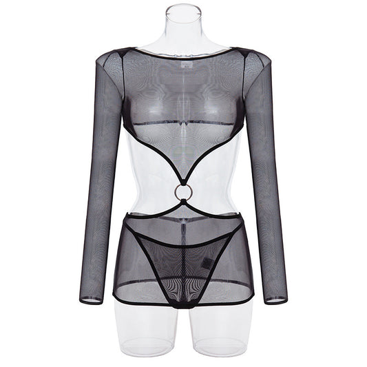 New Sheer Mesh Underwear Two-piece