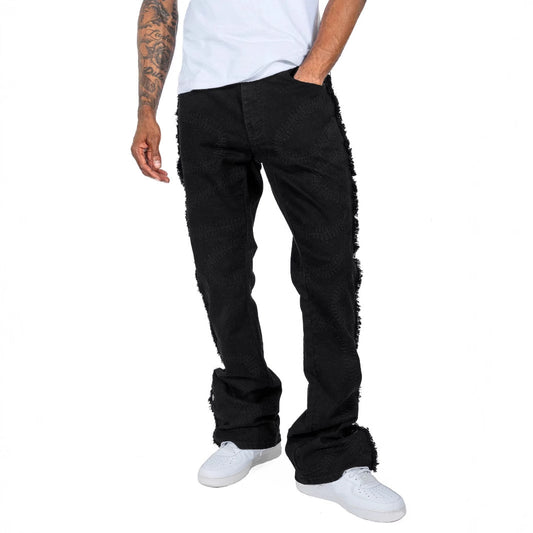 Slightly Stretch Embroidered Men's Jeans