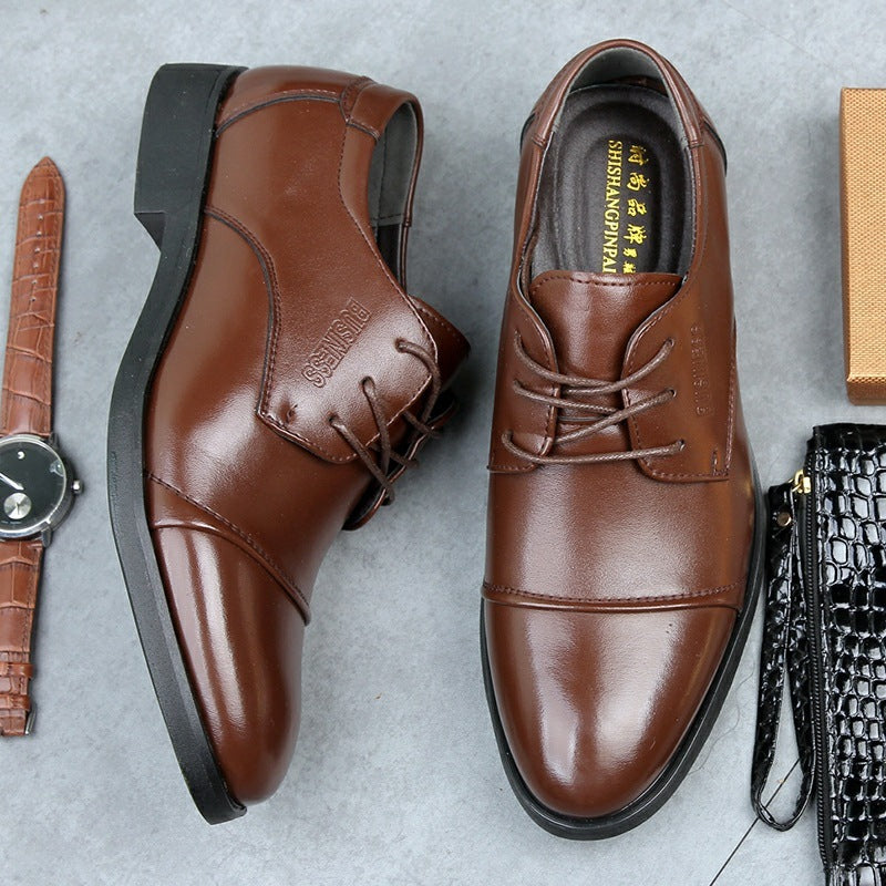 Formal Wear Leather Shoes Breathable Lace Up