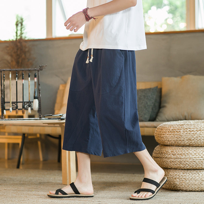 Cotton And Linen Shorts Pants