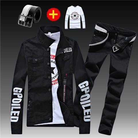 Men's Polyester Jeans Suit