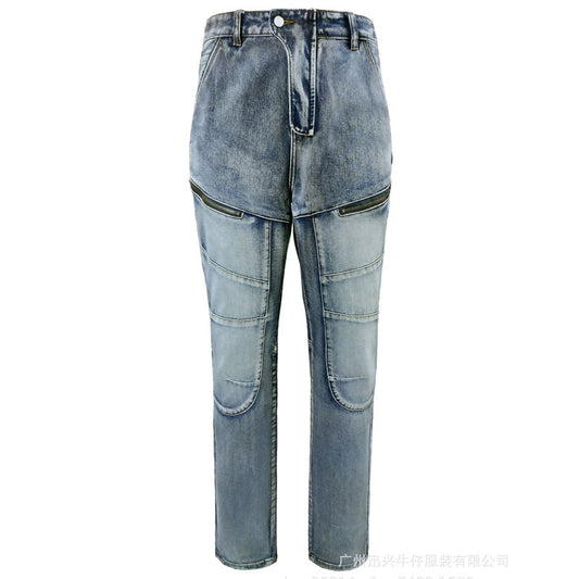 American Double Zipper Jeans