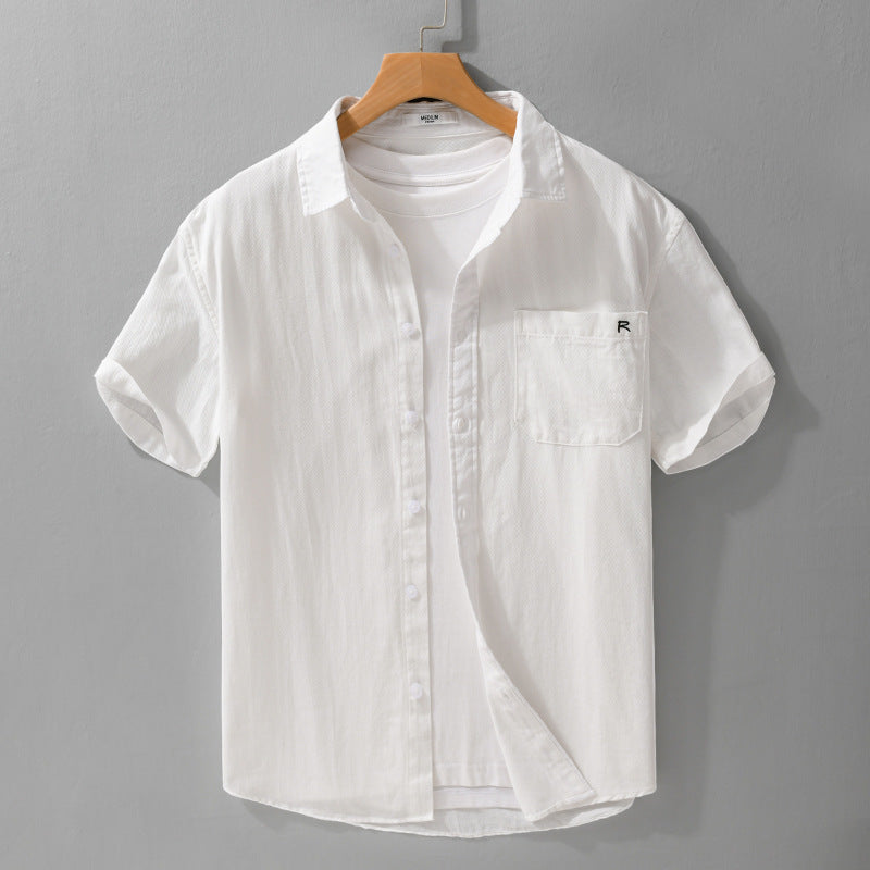 Menswear Simple All-matching Short-sleeved Shirt