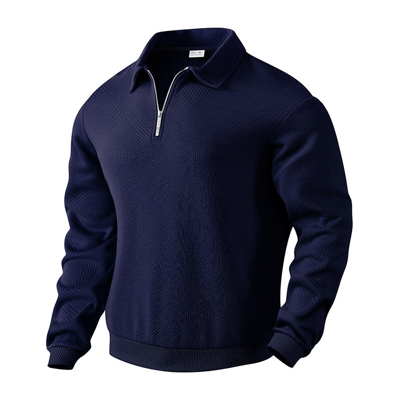 Lapel Zipper Men's Loose-fitting Sweatshirts