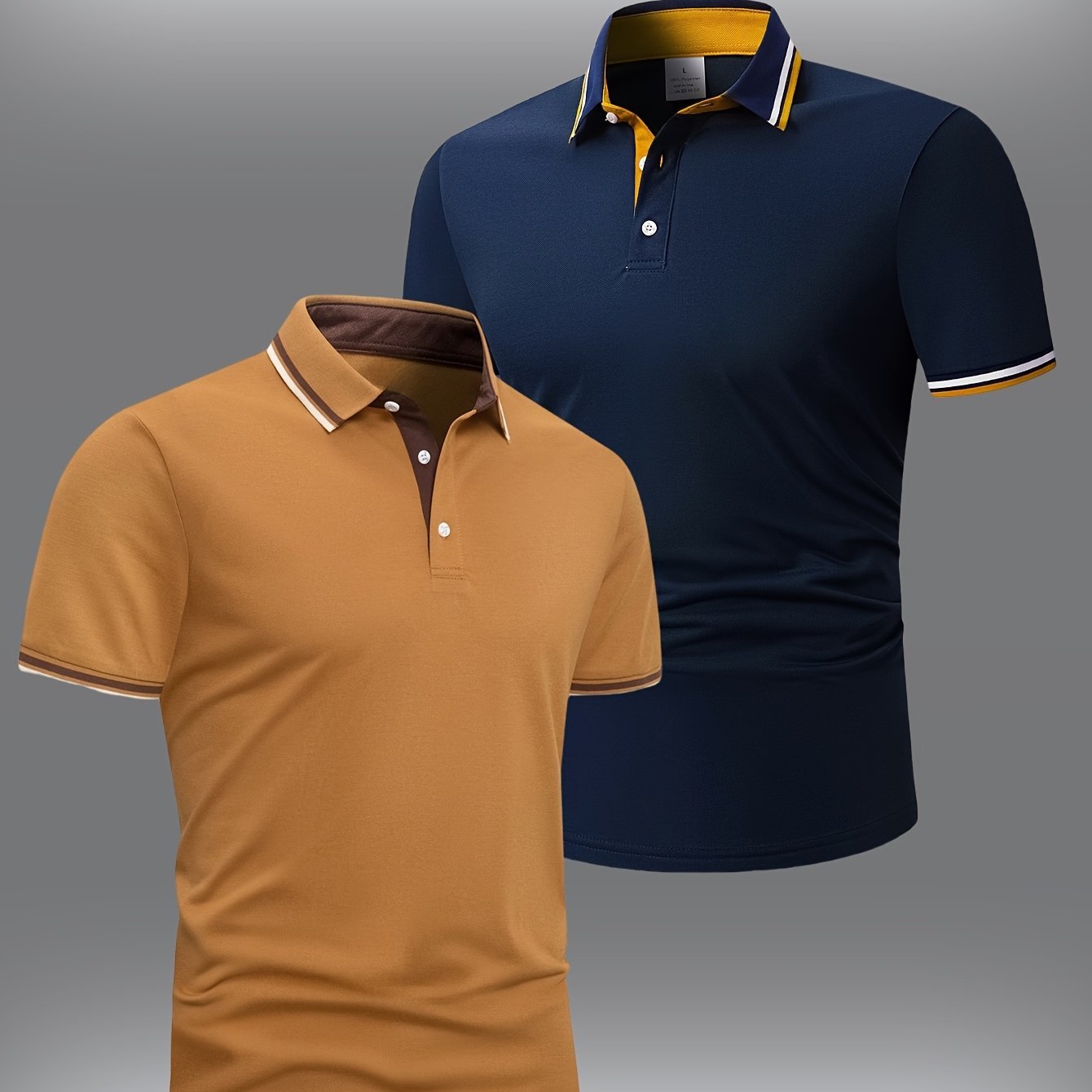 Men's Short-sleeved Shirt With Contrasting Colors