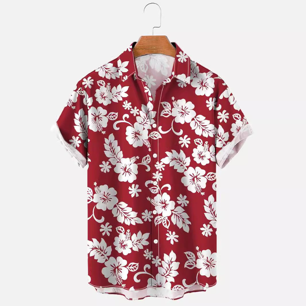 Summer Flower Pattern Seaside Shirt