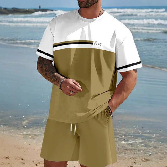 Men's Short-sleeved T-shirt Shorts Suit