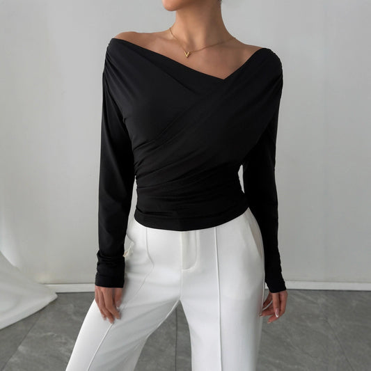 Fashion Shoulder Collar Shoulder-baring Top
