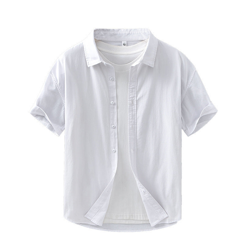 Casual Short-sleeved Cotton Shirt