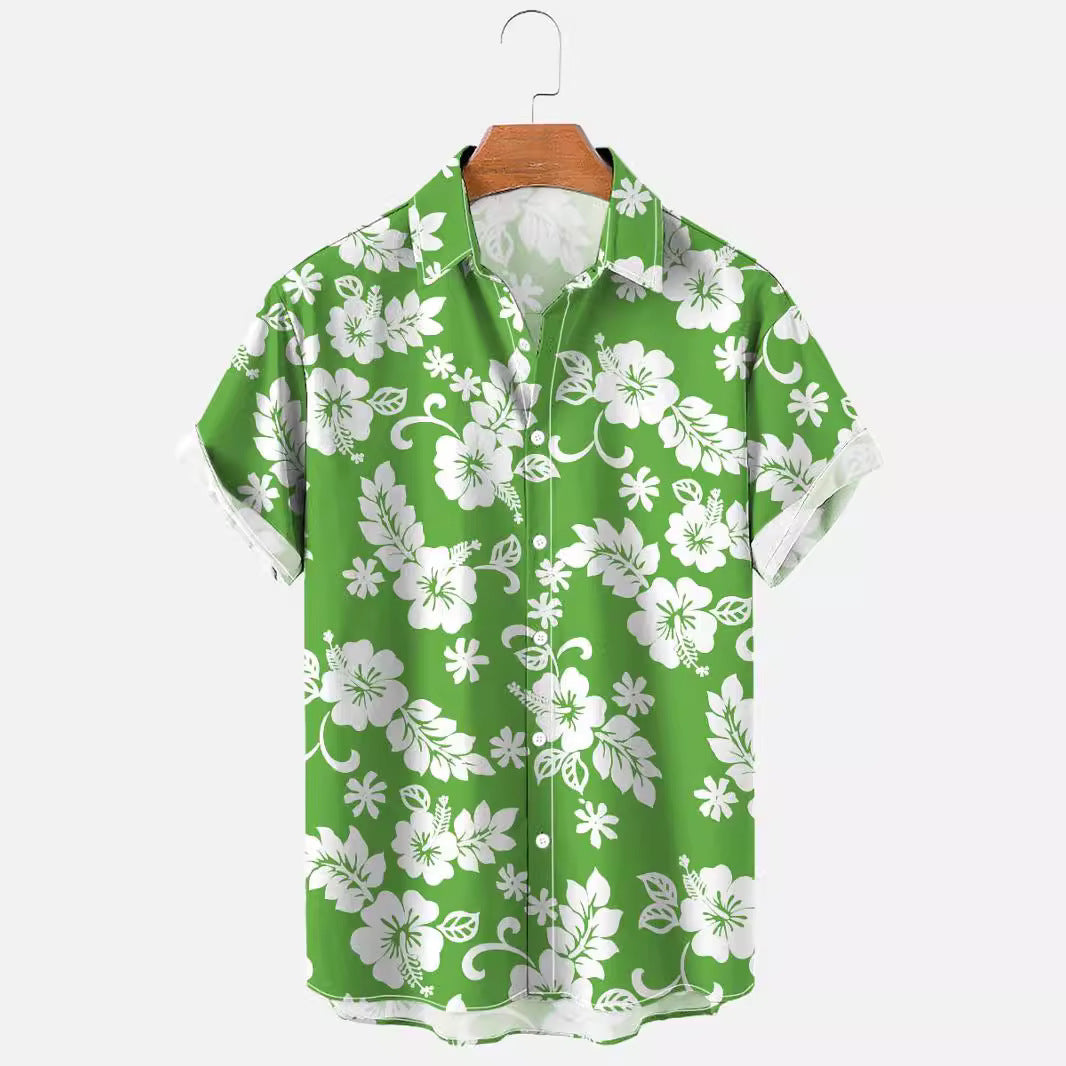 Summer Flower Pattern Seaside Shirt