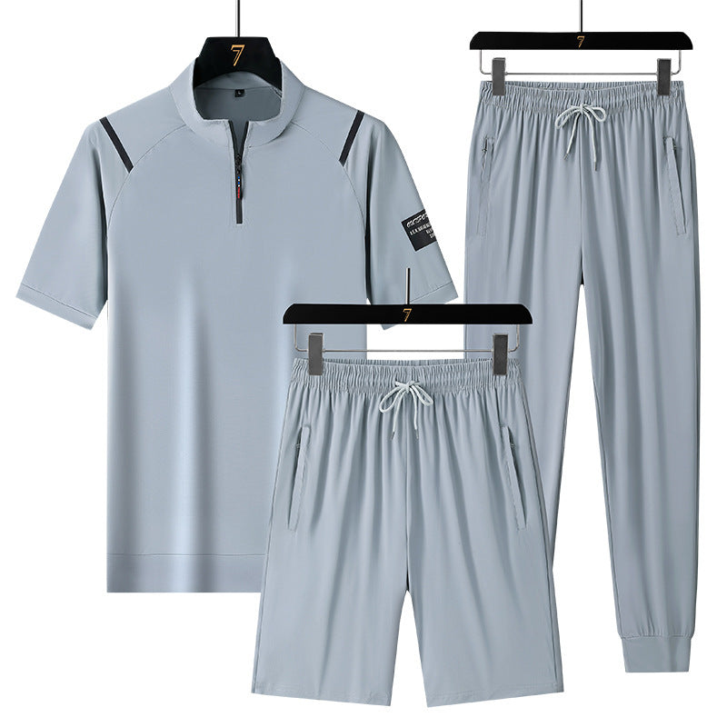 Ice Silk Quick-drying Three-piece Suit