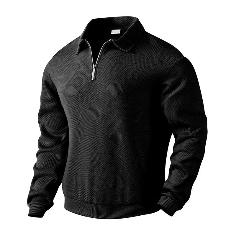 Lapel Zipper Men's Loose-fitting Sweatshirts