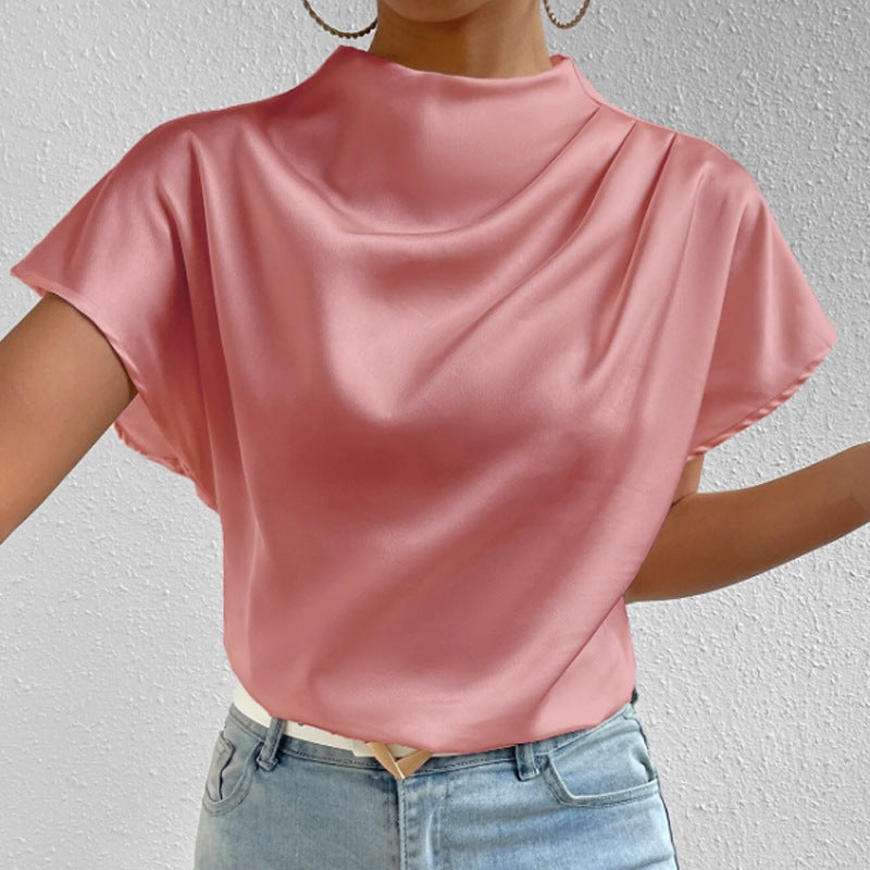 Elegant Folding Loose Women's Tops