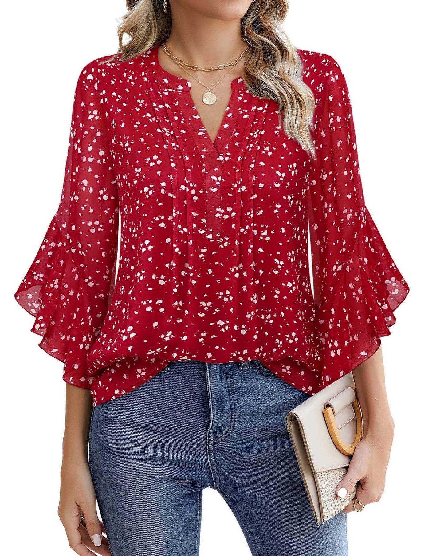 Women's Three-quarters Sleeve Tops Dressy