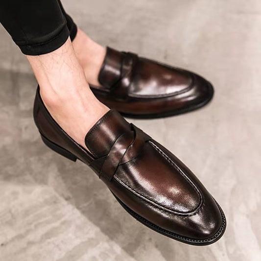 Men Slip-on British Leather Shoes