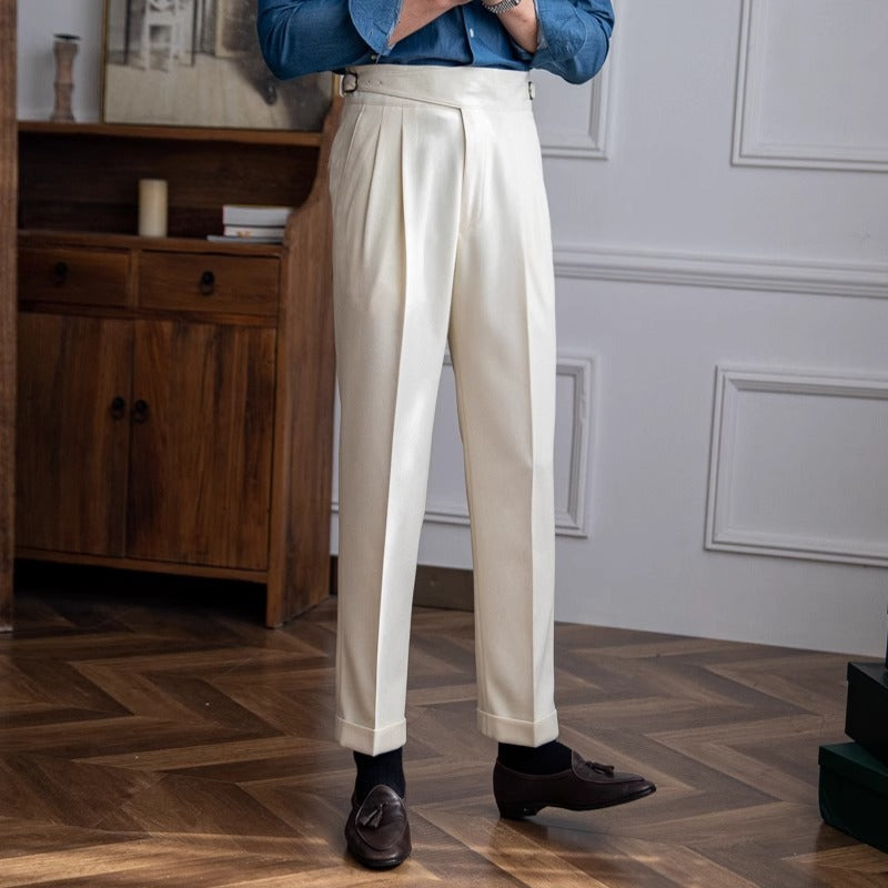 Men's High Waist Straight Pants