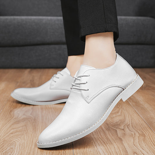 Casual Leather Men's Lace-up Wedding Shoes