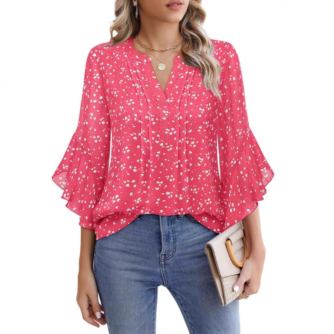 Women's Three-quarters Sleeve Tops Dressy