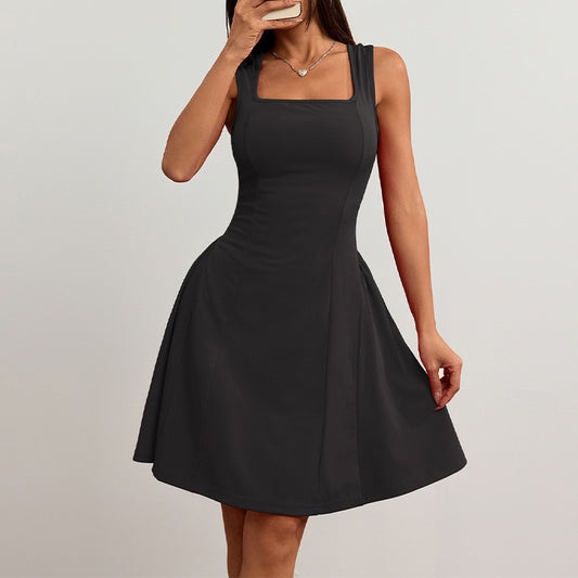 Slim Fit Backless Sleeveless Dress