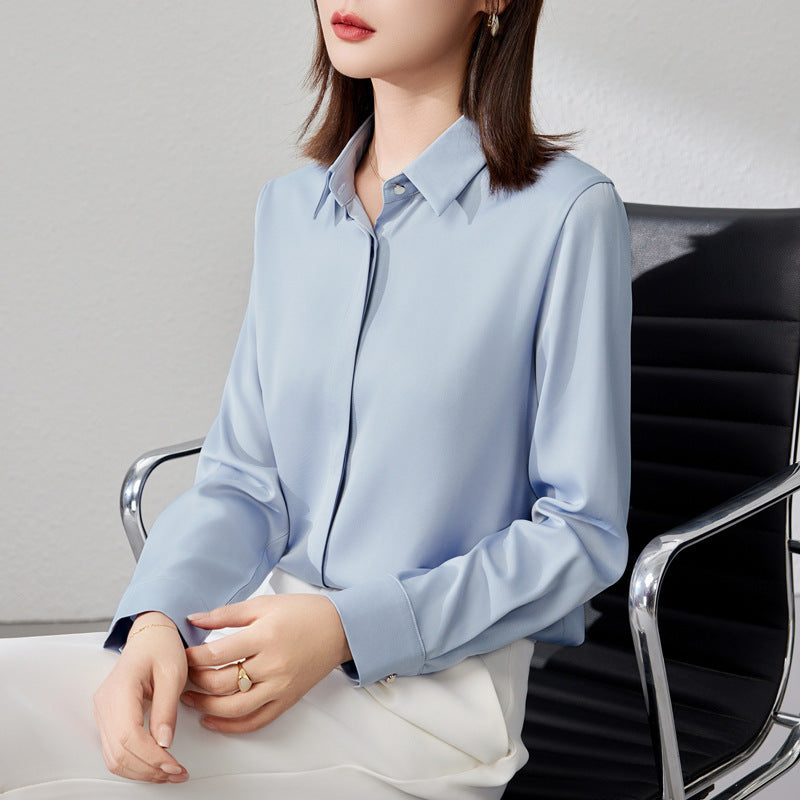 Graceful Satin Top Shirt
