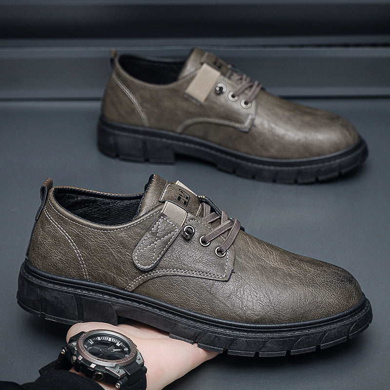 Small Leather Boots Shoes Men