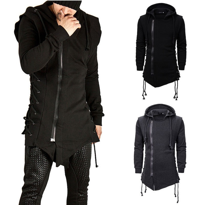 Perfect Men's Goth Hooded Sweater Jacket