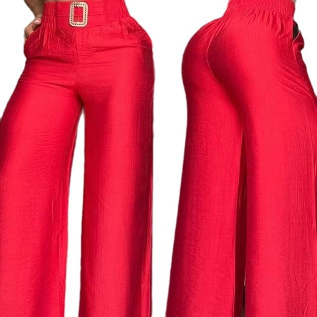Wide Leg High Waist Loose And Slimming Trousers