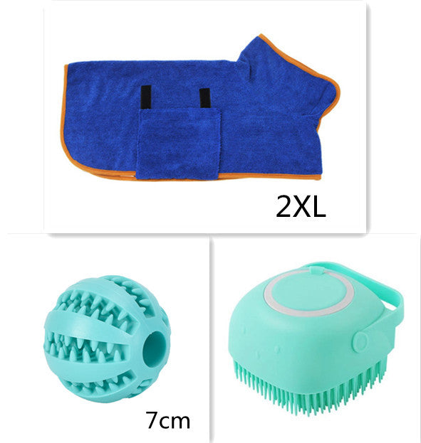 Dog Bath Massage Gloves Brush