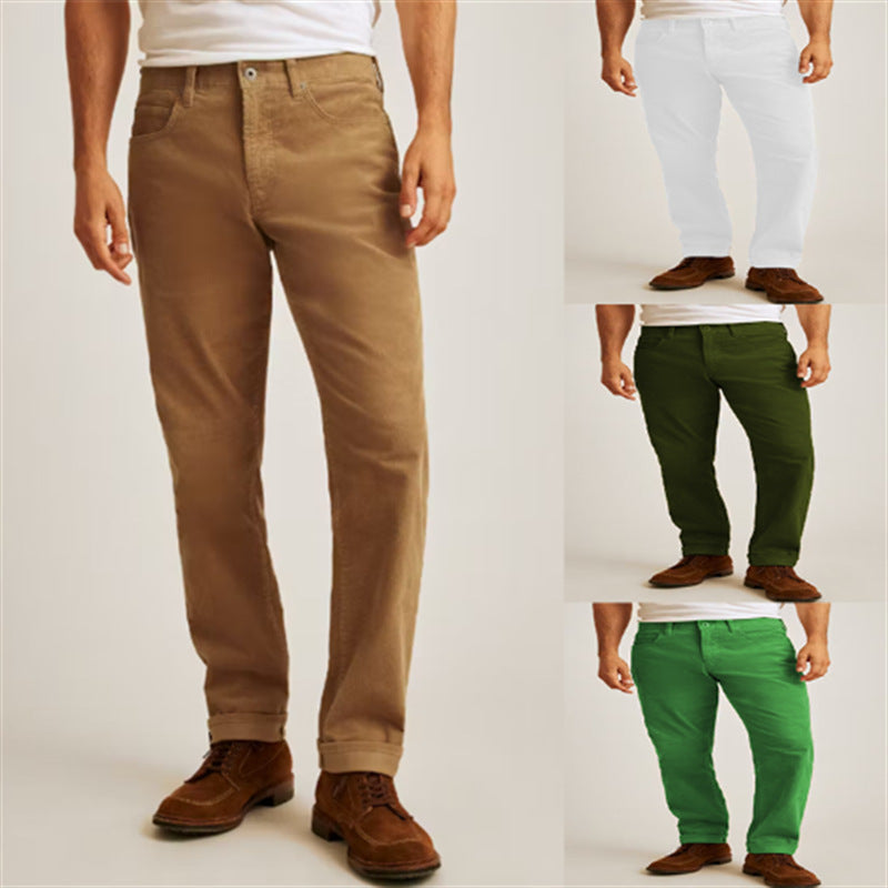 Corduroy Straight Trousers
