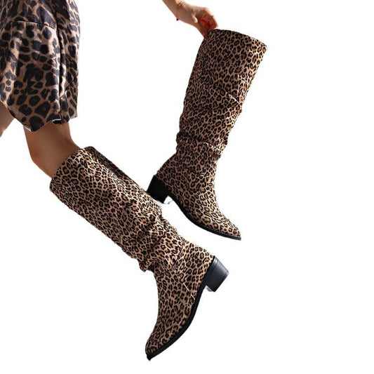 High Heel Leopard Women's Boots