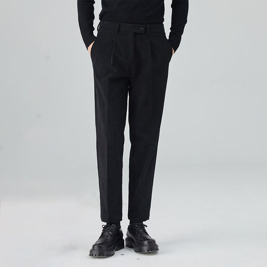 Nice Corduroy Men's Straight All Loose Trousers